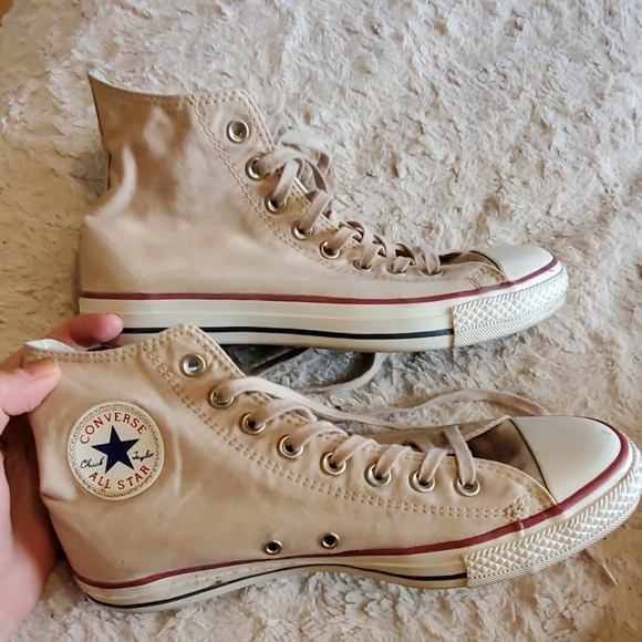 khaki converse high tops